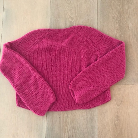 Pure/US Pink Cropped Knit Sweater - Picture 3 of 3